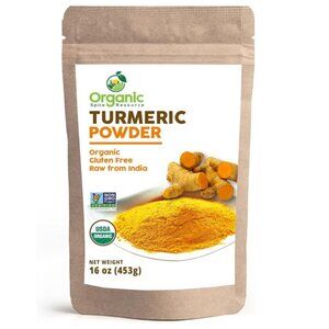 Organic Turmeric Powder w/Curcumin | 16oz or 454g | USDA Organics and Non-GMO